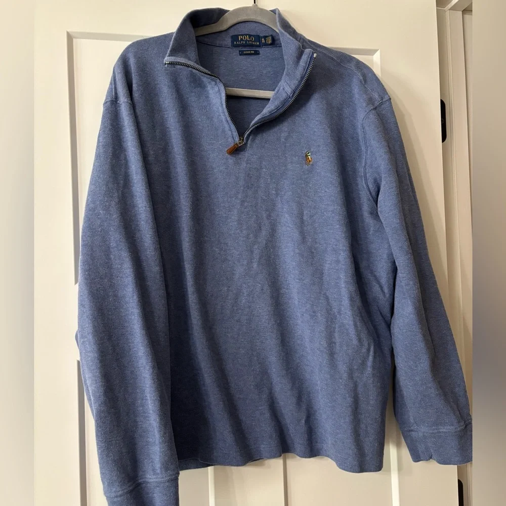 Polo Ralph Lauren ‎ Mens Quarter Zip Eatate Rib. Size XL